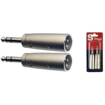 Stagg 2 XLR M / Adaptador Jack Stereo M AC-XMPMSH