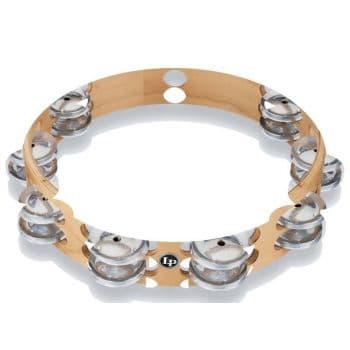 Latin percussion lp380b-al pandereta pro, 10 pulgadas, doble fila, aluminio