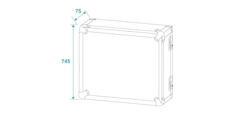 Roadinger Rack Profi KM 16U 55cm con Ruedas Rack Profi KM 16U 55cm with wheels