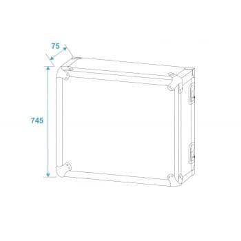 Roadinger Rack Profi KM 16U 55cm con Ruedas Rack Profi KM 16U 55cm with wheels