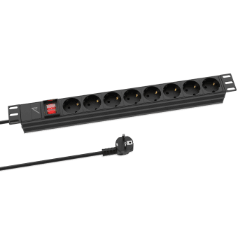 Audibax psr8-sf regleta 8 tomas schuko para armario rack 19 1u con interruptor on/off