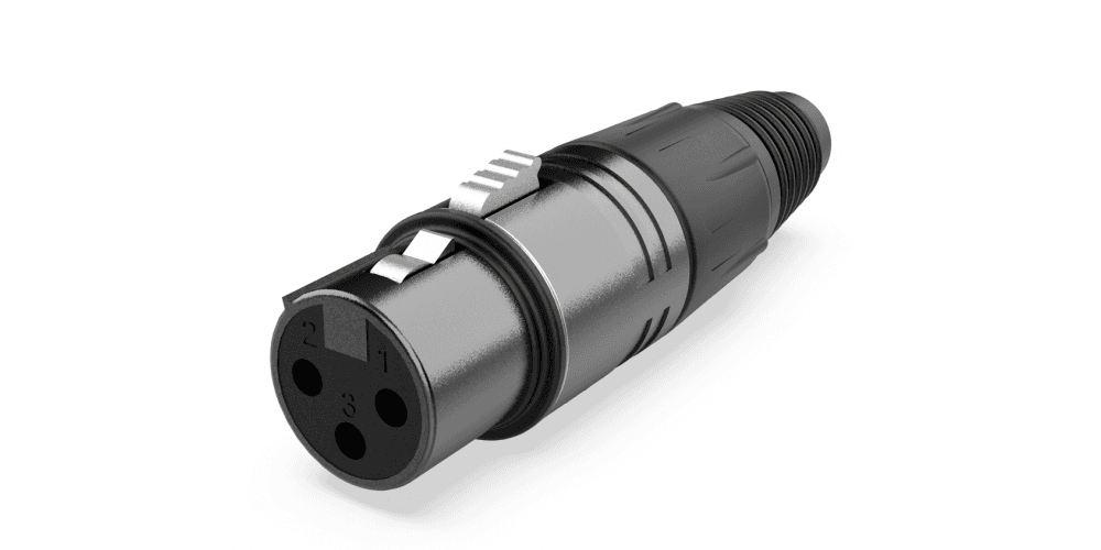 Audibax Silver Black Conector XLR Hembra Negro Silver Black XLR Hembra Negro