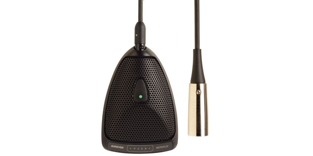 SHURE MX393/C Microfono mini Superfície Cardioide con Interruptor y LED. Conector XLR MX393/C