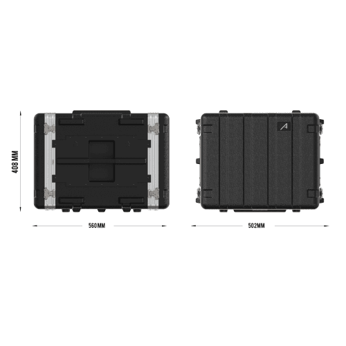 Audibax FA51 8U Rack Flightcase Negro FA51-8U Rack Case