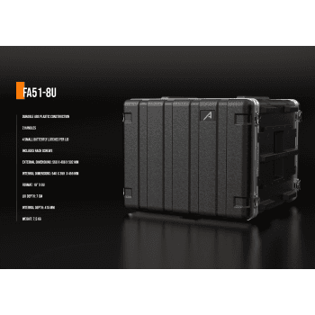 Audibax FA51 8U Rack Flightcase Negro FA51-8U Rack Case