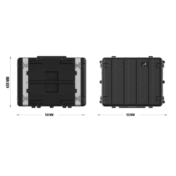 Audibax FA51 8U Rack Flightcase Negro FA51-8U Rack Case