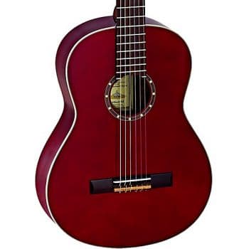 Ortega r121wr guitarra clásica family series 4/4 wine red