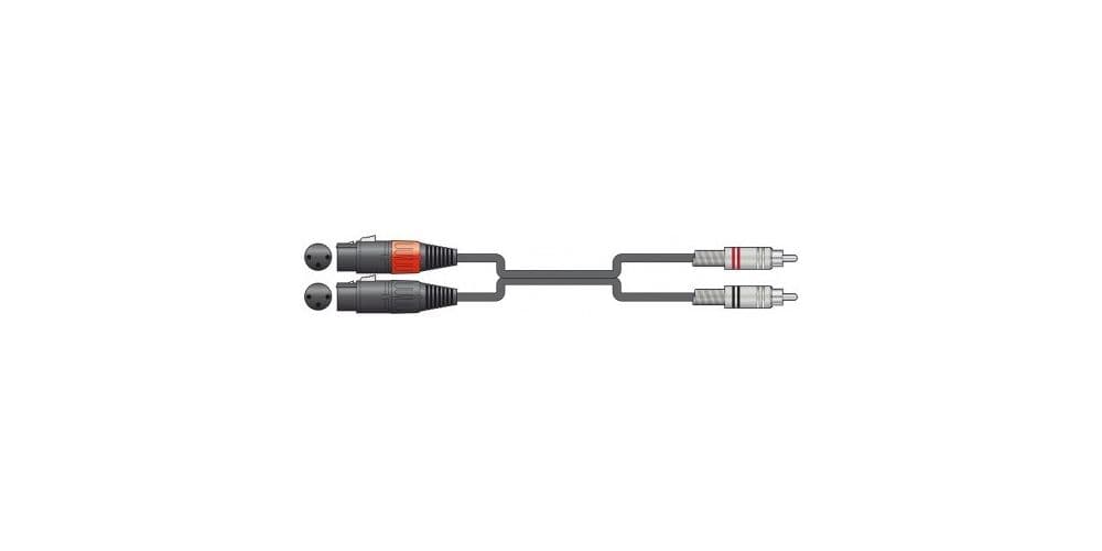 Chord Cable 190.061UK 2 RCA Macho - 2 XLR Hembra 0.75 metros Cable 2 RCA Macho - 2 XLR Hembra 0.75 metros