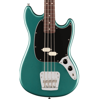 Fender am pro classic mustang rw faded sherwood metallic green bajo eléctrico