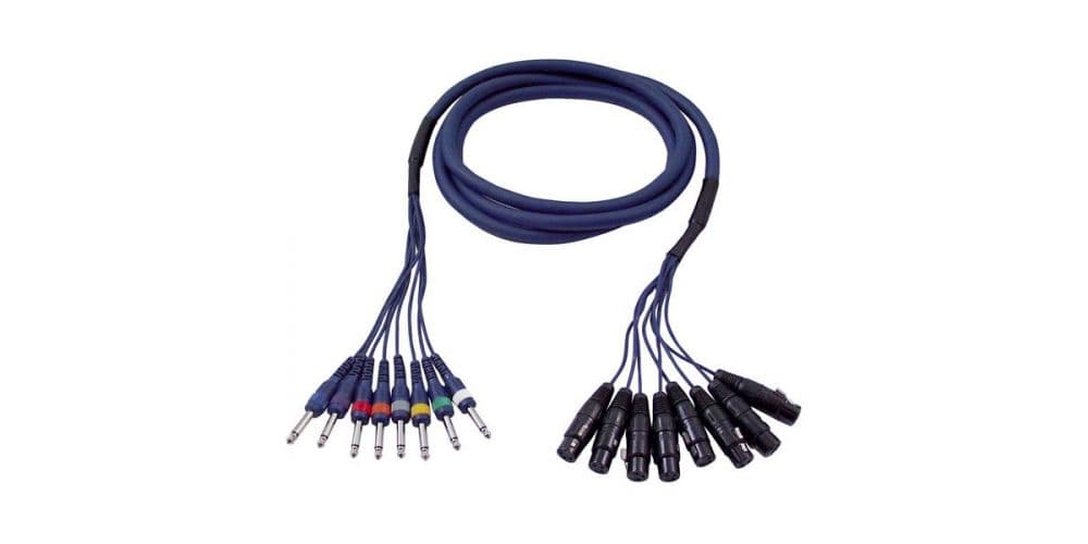 DAP Audio FL61 Manguera de estudio con 8 XLR Hembra / 8 Jack Mono de 6 metros FL61 Manguera 8 XLR / 8 Jack 6 metros