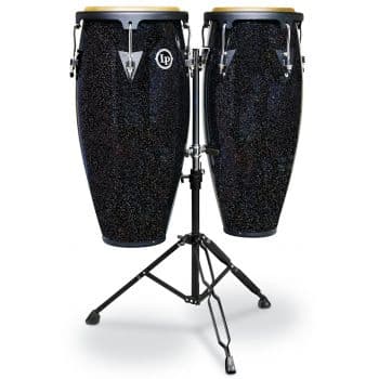 Latin percussion set congas aspire black magic