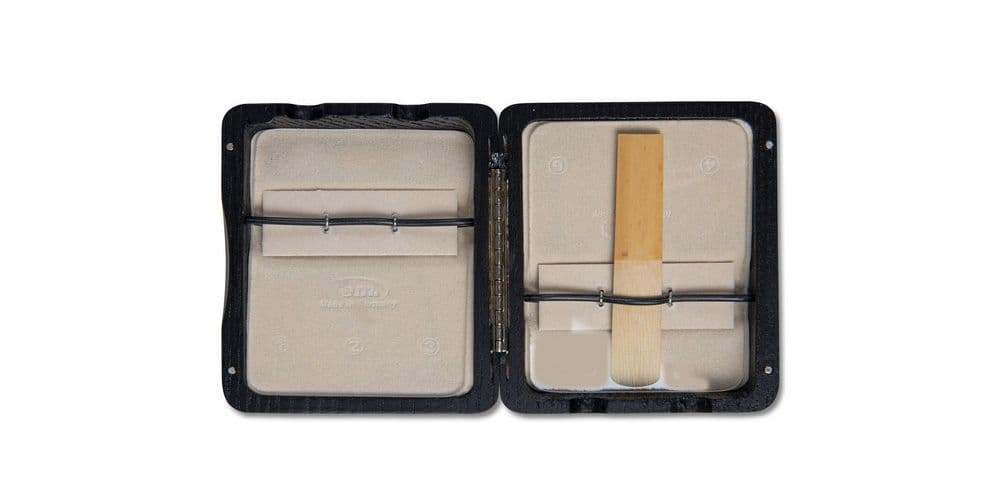 GEWA Estuche para cañas Clarinete 6 cañas Lacado en negro Estuche para cañas Clarinete 6 cañas Lacado en neg