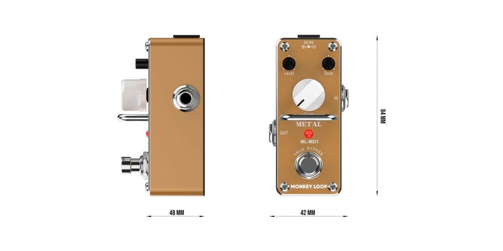 Monkey Loop ML-MD1 Pedal Metal Distorsion Para Guitarra ( REACONDICIONADO ) ML-MD1
