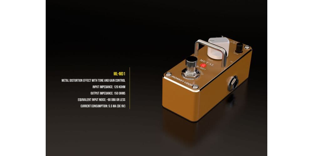 Monkey Loop ML-MD1 Pedal Metal Distorsion Para Guitarra ( REACONDICIONADO ) ML-MD1
