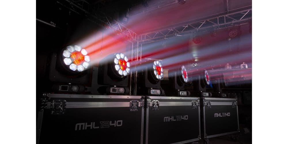 Beamz MHL1240 Cabeza Movil LED Zoom 12 X 40W 2 Piezas en FlightCase 150100 MHL1240