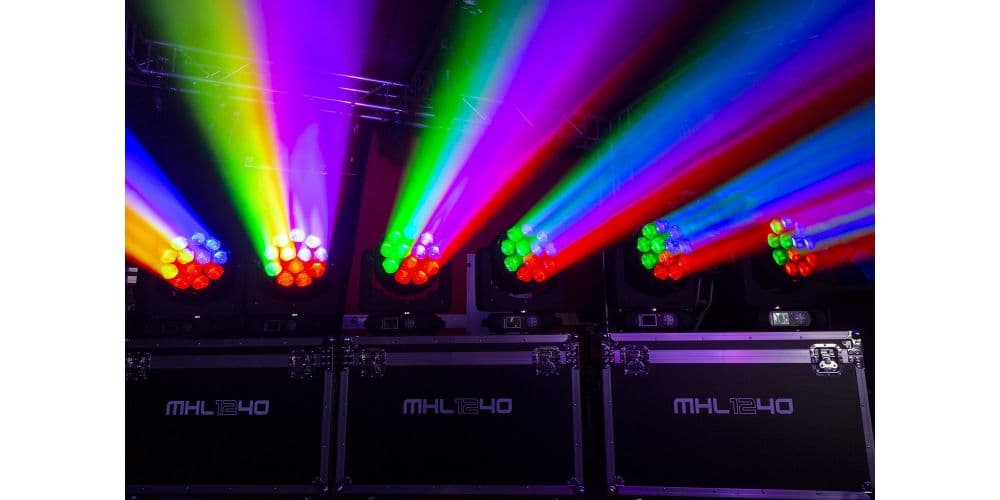 Beamz MHL1240 Cabeza Movil LED Zoom 12 X 40W 2 Piezas en FlightCase 150100 MHL1240