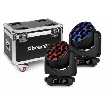 Beamz MHL1240 Cabeza Movil LED Zoom 12 X 40W 2 Piezas en FlightCase 150100 MHL1240