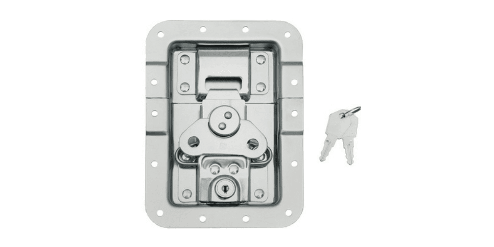 Adam Hall Hardware 172511 L - Cierre de Mariposa grande con Llave con Paso Perfil Profundidad 14 mm 172511 L