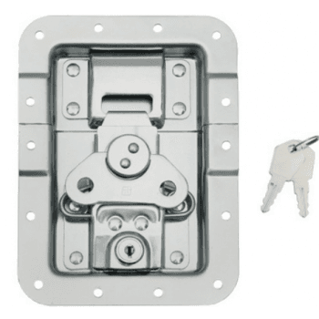 Adam Hall Hardware 172511 L - Cierre de Mariposa grande con Llave con Paso Perfil Profundidad 14 mm 172511 L