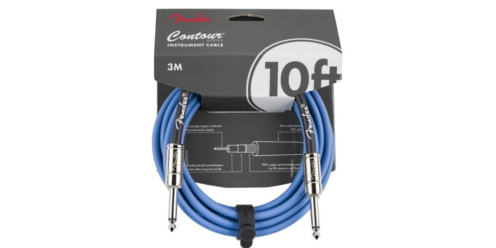 Fender Contour 10 Cable Lake Placid Blue Cable Jack Contour 10 Cable Lake Placid Blue