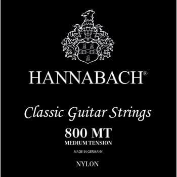 Hannabach 800mt black medium tension cuerdas para guitarra clásica