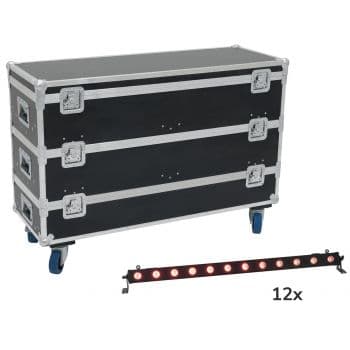 Eurolite set 12x led bar-12 qcl rgba bar + flightcase