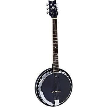 Ortega obje350/6-sbk banjo electrificado