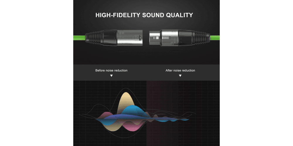 Audibax Silver Cable XLR Macho - XLR Hembra 15 Metros Verde XLR15G