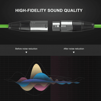 Audibax Silver Cable XLR Macho - XLR Hembra 15 Metros Verde XLR15G