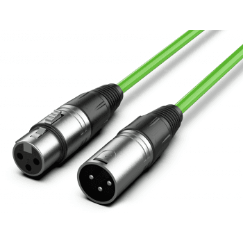 Audibax Silver Cable XLR Macho - XLR Hembra 15 Metros Verde