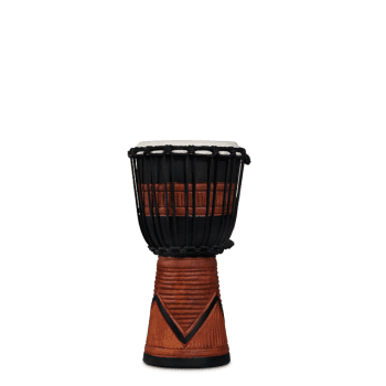 Latin percussion djembe world beat wood art pequeño negro/marrón