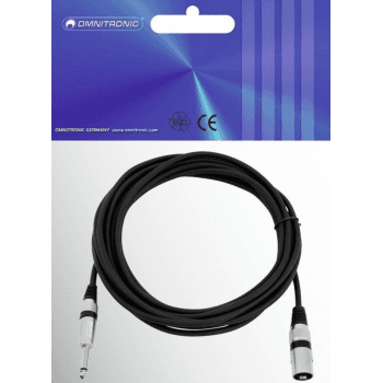 Omnitronic Cable Adaptador XLR (M) /Jack Mono (5m) Negro Cable Adaptador XLR (M) /Jack Mono (5m) Negro