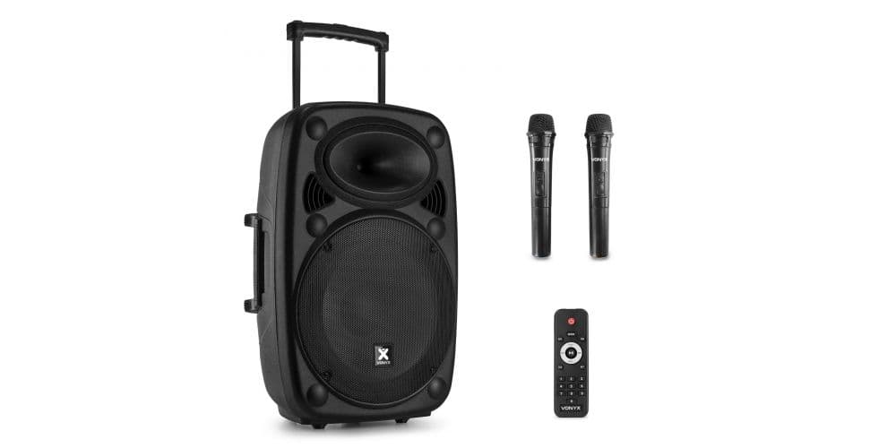 VONYX Verve46 Sistema de sonido PA 15 pulgadas Bluetooth Verve46 Port.System 15" UHF 1000W