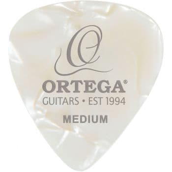 Ortega ogp-wp-m10 set de púas medium 10 unidades white pearl