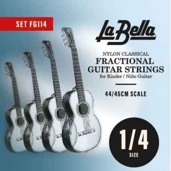 La Bella FG114 Juego De Cuerdas Para Guitarra Clásica Fractional Escala 1/4 FG114
