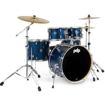 Drum workshop pdp pdma2215kttb mainstage blue steel batería con herrajes y platos