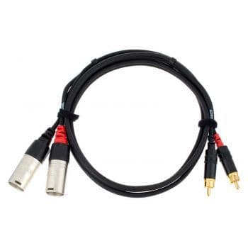 Cordial cfu 1,5 mc cable 2 xlr macho a 2 rca macho 1,5 metros