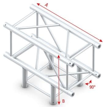 Showtec FQ40017HD T-Cross 3-way Heavy Duty Pro-40 Square F Truss FQ40017HD