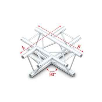 Showtec 90 4-way horizontal cruce triangular 4 direcciones ft30016