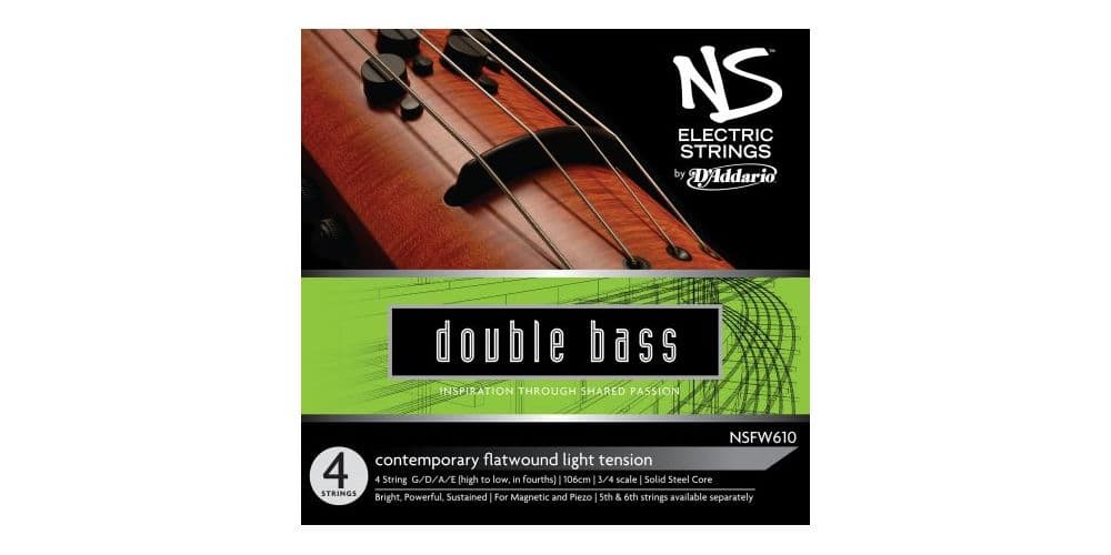 D´addario NSFW610 Juego de 4 cuerdas para contrabajo eléctrico NSFW610 Electric Contemporary