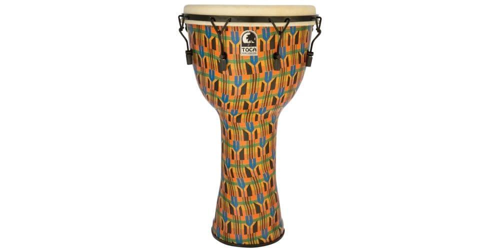 Toca Percussion SFDMX-14KB Kente Cloth Djembe Freestyle Mechanically Tuned SFDMX-14KB