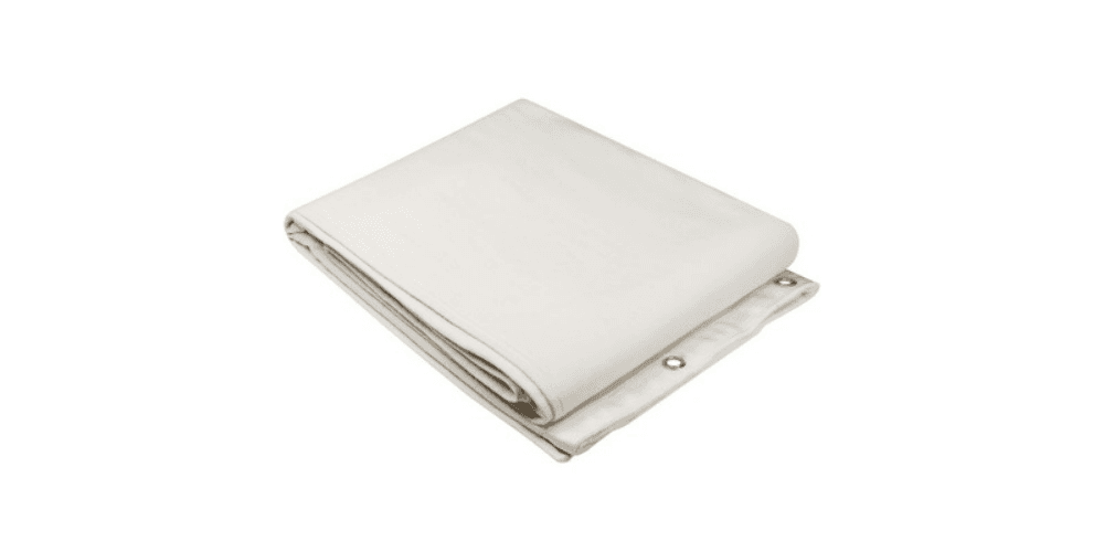 Adam Hall Accesorios 0160 X 33 WH - Tela Acústica B1 con Ojales Niquelados y Dobladillo 3x3, Crema 0160 X 33 WH