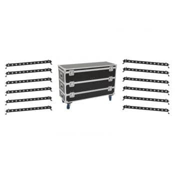 Eurolite set 12x led bar-12 qcl rgbw bar + flightcase