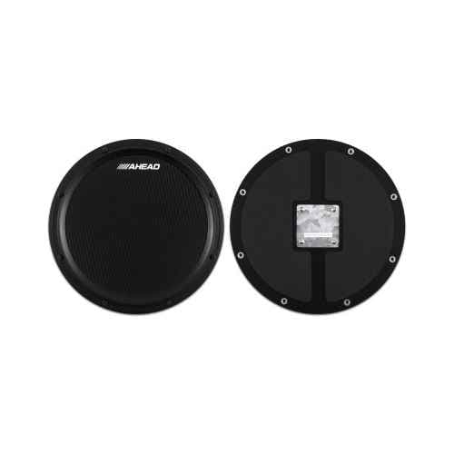 Ahead AHSHPB 14 Black/Black S-Hoop Marching Pad with Snare Sound (Black Carbon Fiber) AHSHPB 14" Black/Black S-Hoop Marching Pad with Sn