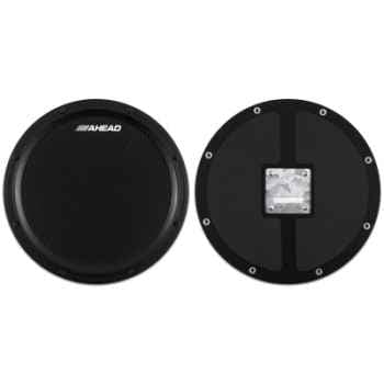 Ahead AHSHPB 14 Black/Black S-Hoop Marching Pad with Snare Sound (Black Carbon Fiber) AHSHPB 14" Black/Black S-Hoop Marching Pad with Sn