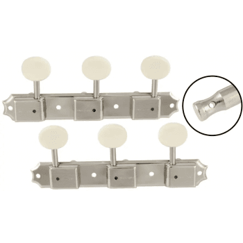 Gotoh tk-0700-001 tira de teclas deluxe 3x3 estilo vintage niquel 2 piezas