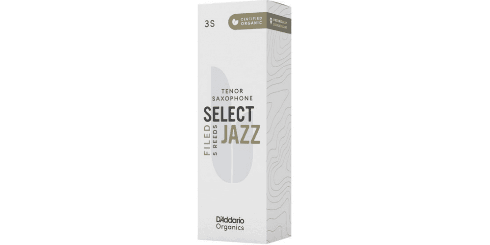 Daddario ORSF05TSX3S Organic Select Jazz Cañas Limadas Saxo Tenor Dureza 3 Blanda Pack 5 uds ORSF05TSX3S