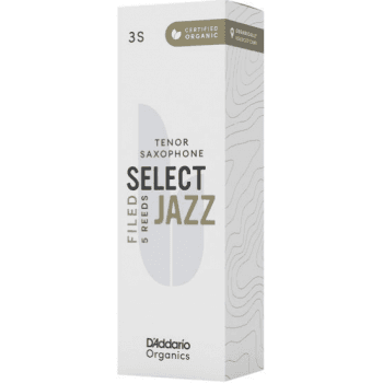Daddario ORSF05TSX3S Organic Select Jazz Cañas Limadas Saxo Tenor Dureza 3 Blanda Pack 5 uds ORSF05TSX3S