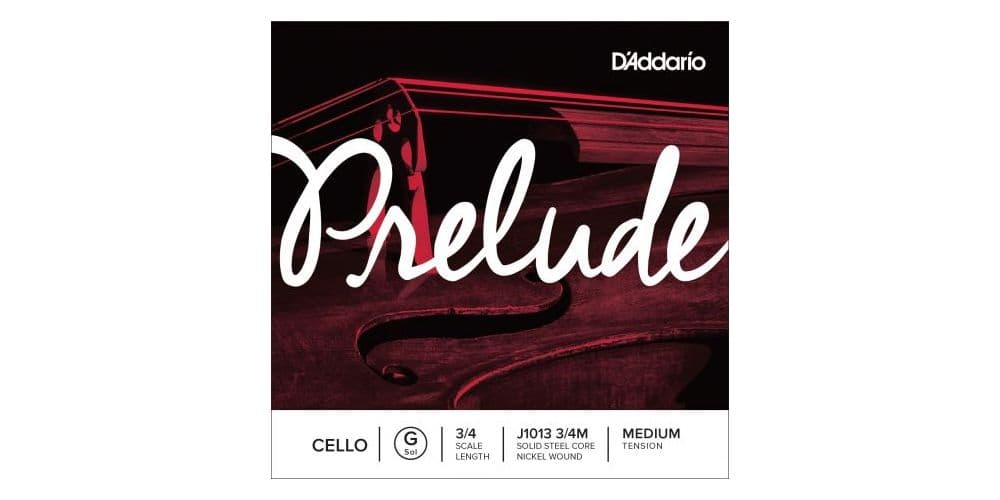 D´addario J1013 Cuerda para violonchelo Prelude Sol (G), 3/4 tensión media J1013-3/4M Prelude Cello G
