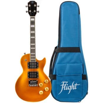 Flight Ukelele Tenor Rock Series Centurion Vintage Gold Electric Rock Series Centurion Vintage Gold
